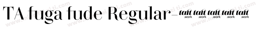 TA fuga fude Regular字体转换